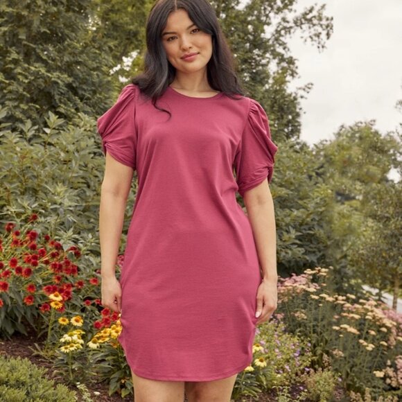 Summersalt Luxe Puma Twist-Sleeve T-Shirt Dress Size Med - Picture 1 of 9